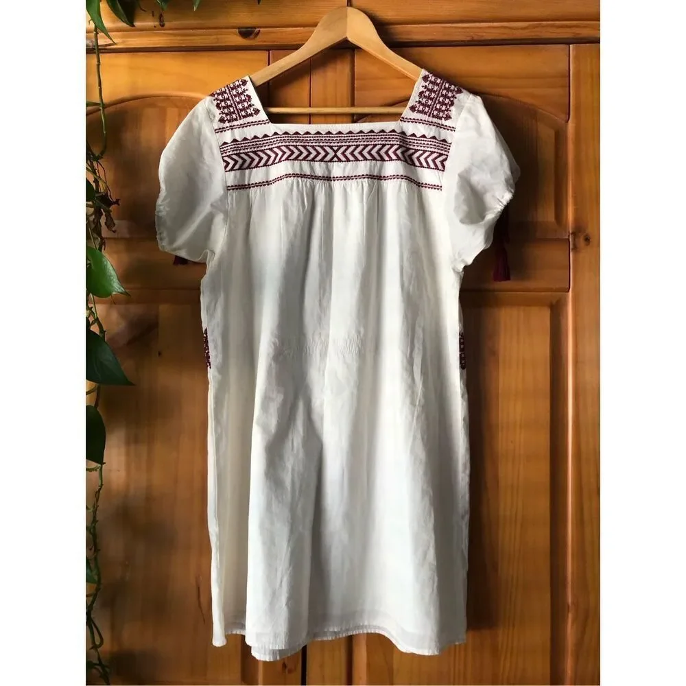 LOFT Sangria Peasant dress Cotton LOFT Dress Size S
